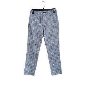 NYDJ Not Your Daughters Jeans Women's Printed Cropped Ankle Pants Size 2P Blue